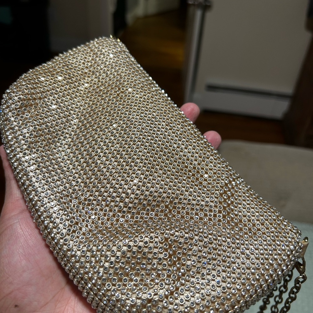 Silver Crystal Clutch
